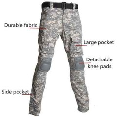 Tactical Camouflage Suit Combat Shirt Cargo Pants for Airsoft Paintball Hunting