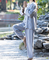 Womens Cotton Linen Kung Fu Tai Chi Uniform Martial Arts morning exercise Suit
