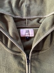 Albino & Preto Jacket Mens Medium Green BJJ Fleece Garment Hooded Full Zip