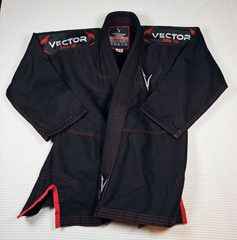 Vector Sports Attila Series BJJ Gi Top Jacket, Kids Unisex K4 Black/Red 208