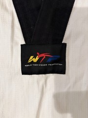 Adidas World Taekwondo Federation Top White 210 CM Uniform Long Sleeve Pullover