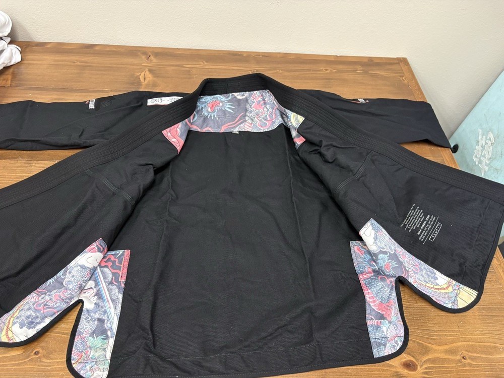 Kitsune BJJ Gi A2 Black Kimono Jiu Jitsu Gi w/ Matching Bag Rare