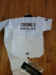 Youth Adidas Taekwondo White Uniform Chungs Martial Arts Kids Size 1 150 cm