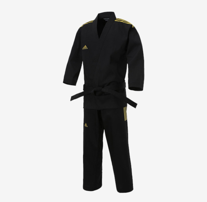 Adidas Champion 3-stripe Dobok for kids Martial Uniform/TaeKwonDo/Karatedo/Black