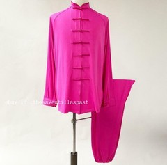 Women Men Tang Kung Fu Suit Outfits Silk Martial Arts Uniform Yoga Tai Chi Sets