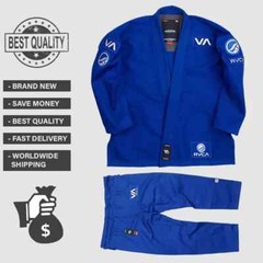 Men Blue Shoyoroll BJJ Gi Suit Cut RVCA Uniform Pearl Weave Batch #60 BJJ Kimono