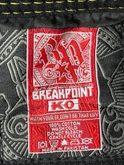 Breakpoint Size Kids K0 Jiu Jitsu kimono jacket top Only black 100% cotton