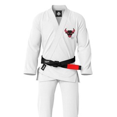 Premium White Brazilian Jiu Jitsu Gi Inferno Bull Inner Artwork | Adult Sizes