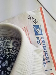 Gracie Allegiance jiu jitsu Gi Kids Top Only Kimono Size M2 See Pics