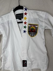 Bushido Karate Uniform The Essential Uniform Kids Sz S 0/140White Kimono Suit PO