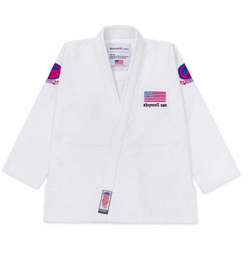 Shoyoroll- WHITE Jiu Jitsu Uniform Batch #151: 24 Americana Kimono BJJ 450 GSM
