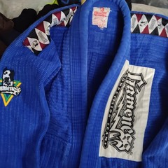 Gameness brand Brazilian Jiu-Jitsu blue jacket adult A2 Very Good Gondition