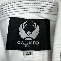 CALIXTO BJJ Brazilian Jiu-Jitsu Gi TOP ONLY Size A3 White/ Black
