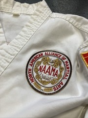 NAAMA Michigan Karate Dragon Karategi Gi Patch Top Shirt Uniform White Size 1