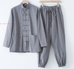 High Quality Chinese Kung Fu Linen Uniform Martial Arts Tai Chi Suit Wushu Suit