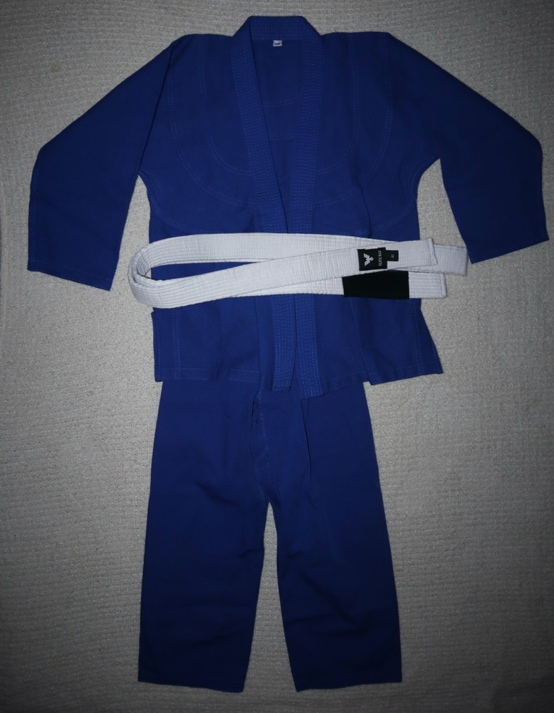 Kids BJJ GI, Youth Jiu Jitsu Uniform Size M3 Navy Blue NWOT
