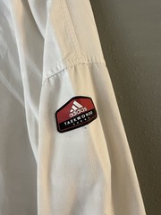 Adidas World Taekwondo Federation Top White 190CM Uniform Long Sleeve Sz 5