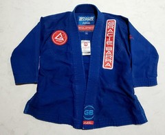 Gracie Barra Storm Kimonos Gi Jiu Jistu Blue Kids Size Y2 EUC UFC MMA Top