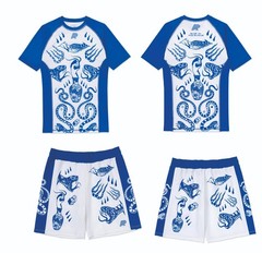 Albino and Preto Year of the Snake Rash Guard SS Short No Gi Bjj Competitor