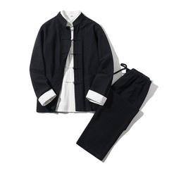 3PCS Mens Traditional Chinese Tang Suit Kung Fu Wingchun Uniform Sportswear Hot