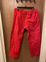 Martial Arts Pants Red Sz4/180 Gi Elastic/String Wst Crotch Gusset, Heavy Weight