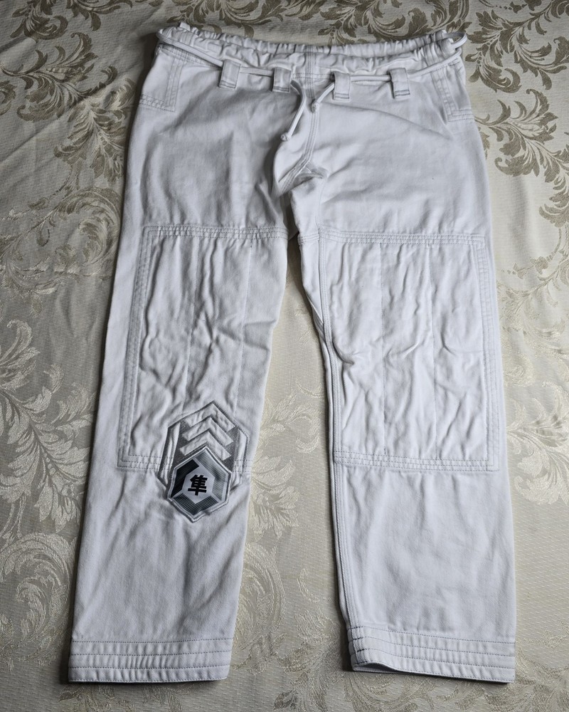 Hayabusa Pants Mens A1 White Jiu Jitsu Grappling MMA Fight