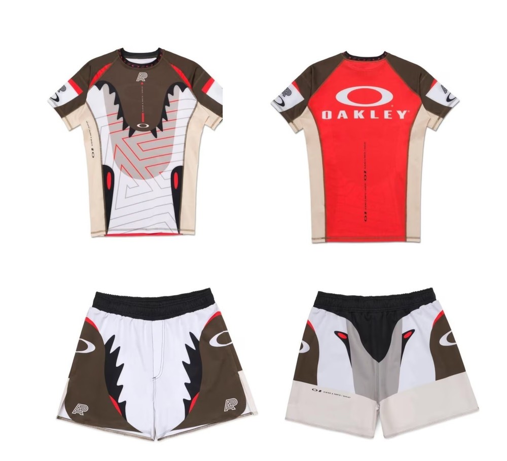 Albino and Preto X OAKLEY Rash Guard LS & Short (Set) Bjj No Gi Competitor