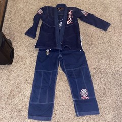 Ronin Brand Brazilian Jiu Jitsu Gi Uniform Set Navy Blue Size A1L