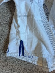 Renzo Gracie size A1 White and Blue Brazilian Jiu-Jitsu Gi with pants