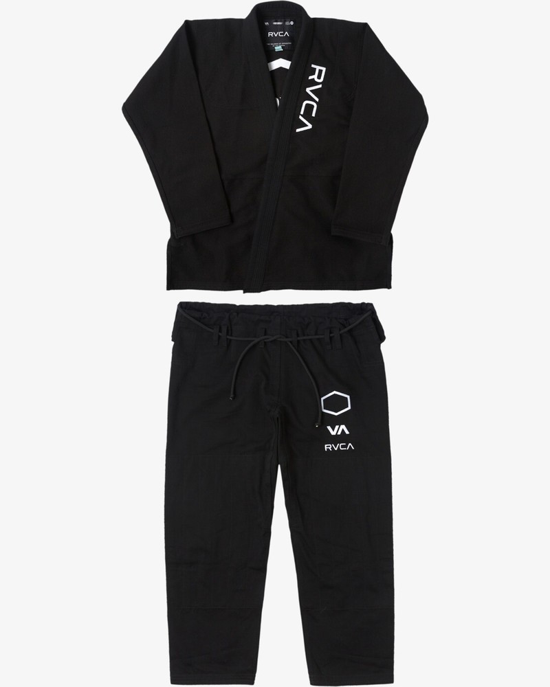 Shoyoroll RVCA X Black BRAZILIAN JIU JITSU UNIFORM 450 GSM Kimono With Bag