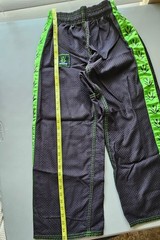 Martial Arts Gi Set Jacket & Pants Size 2 Black/Green Jui Jitsu, Karate Uniform