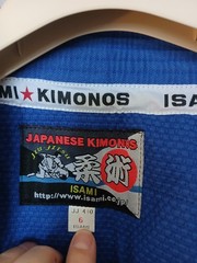 Isami JJ-410 Brazilian Jiu-Jitsu Gi/JJ-402 Pant Size A6 Blue Doubleweave JAPAN