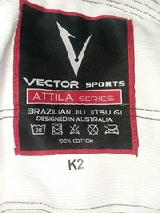 Kids Brazilian Jiu Jitsu BJJ Gi Kimono Attila Series Lightweight by Vector K2