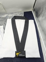 World Taekwondo Size 4 180cm Uniform White V White Belt Sporting Good