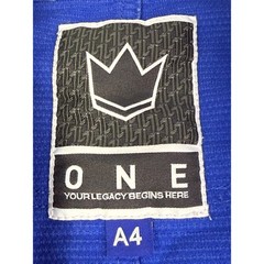 Kingz ONE Jiu Jitsu Gi Blue BJJ Uniform Mens Size A4 Pearl Weave Training Set
