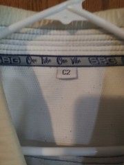 SBG Gi Youth Child White Blue Straight Blast Gym Jiujitsu Gym Complete Set C1 C2