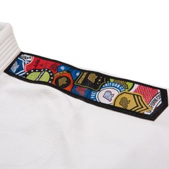 Albino and Preto Fundamental Gi Reserve White BJJ Gi JIU JITSU Kimono 450GSM
