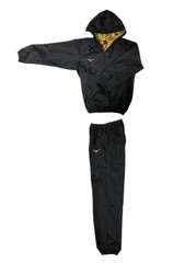 Mizuno Boxing Sauna suits Weight loss wear top and bottom set Black Gold logo