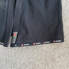 Vtg Atama Jiu-Jitsu Kimono Gi Top Black Cotton Made in Brazil Size A3 BJJ Jacket