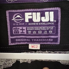 Fuji Sekai BJJ Gi Black Purple WC2 Jiu Jitsu Kimono Set Used