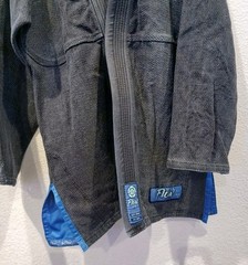 Rickson Gracie Team Flow Kimonos 100% Hemp Pro Gi Gray Kama Jiu-Jitsu Size A3