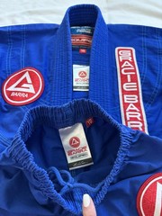 Storm Kimonos Gracie Barra Equipe GB BJJ Gi Youth Size Y0 Blue Jiu Jitsu Set