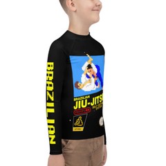 Brazilian Jiu-Jitsu 8-bit MMA BJJ Rash Guard No Gi Yellow Belt Youth Kid Child