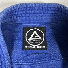 Vintage Gracie Barra Kimono Gi Jacket Youth Y6/Y7 Blue MMA Jiu Jitsu Uniform