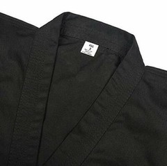 NEW Black/White Karate Uniform, Gi 7 oz Adult Kids w/White belt Tae Kwon Do