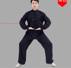 Unisex Cotton Kung Fu Tai Chi Uniform Morning exercise martial arts Clothes Suit