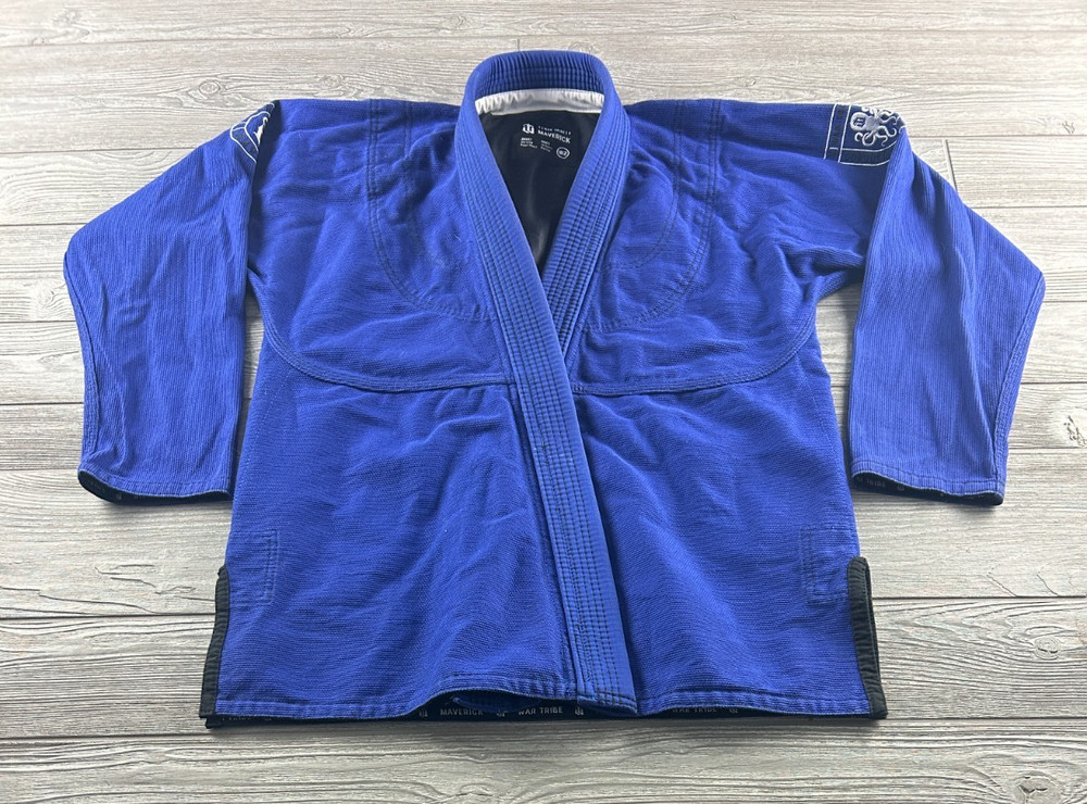 War Tribe World Class Jiu Jitsu Gi jacket Top Shirt Mens W2 Pearl Weave Blue
