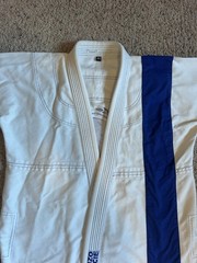Renzo Gracie size A1 White and Blue Brazilian Jiu-Jitsu Gi with pants