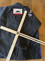 ELITE Jiu-jitsu Gi Youth Size C1 Black BJJ Uniform Coat Top Kids Purple MMA