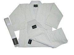 Brazilian Jiu-Jitsu, Judo,Aikido,Kimono Uniform/Gi White/Natural Color Thread(R)